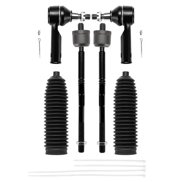 Alt view image 3 of 7 - 6-PC Tie Rod Ends Kits Compatible with Ford F-150 2004-2008,2xOuter tie ES3691,2xInner EV463,2xdust cover