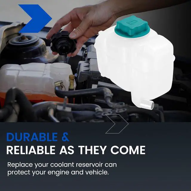 Alt view image 7 of 7 - 603-637 Engine Coolant Reservoir Tank for Volvo S60/S80/V70/XC90 | Fits Volvo S60 01-09, S80 99-06, V70 98-07, XC90 03-14 2.3-2.9L; OE 30741973/30741154; 1L, 21.7PSI cap, w/o sensor; Direct