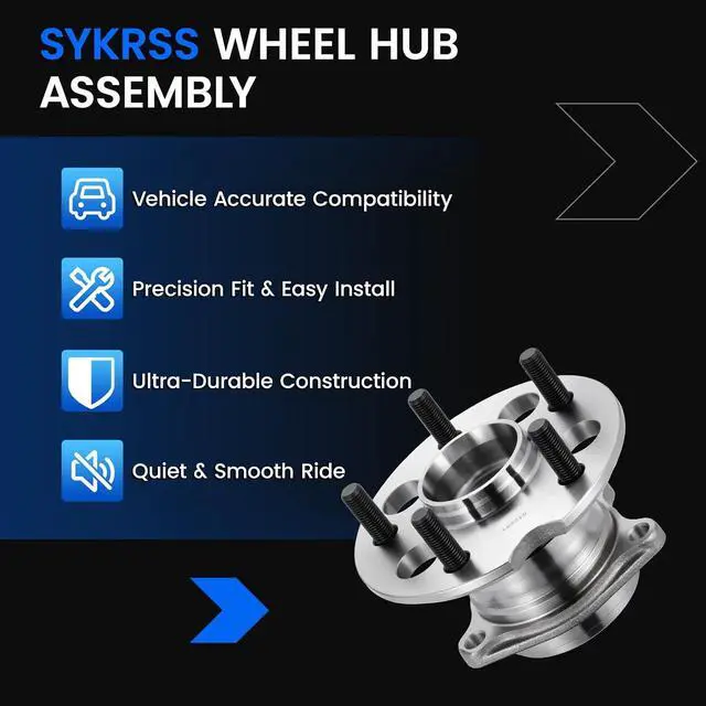 Alt view image 7 of 7 - 512338 Rear Wheel Bearing and Hub Assembly Compatible with Toyota RAV4 2001-2003 2.0L L4, 2004-2005 2.4L L4, Fits for AWD ONLY, 1PCS