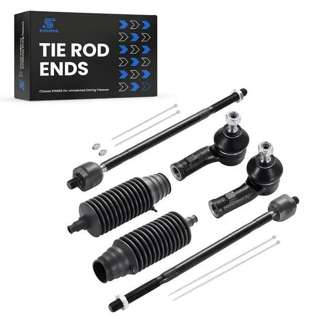 Alt view image 5 of 7 - 6-PC Tie Rod Ends Kits Compatible with Ford Focus 2008,2xInner tie rod EV80632,2xOuter tie rod ES800304 ES800305,2xdust cover
