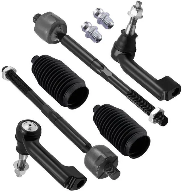 Main image of 6PCS EV800457 ES800515 Front Inner/Outer Tie Rod Ends Kit w/Tie Rod Boot Compatible with Lincoln Navigator 2007-2014, Compatible with Ford 2007-2014 Expedition 2009-2014 F150