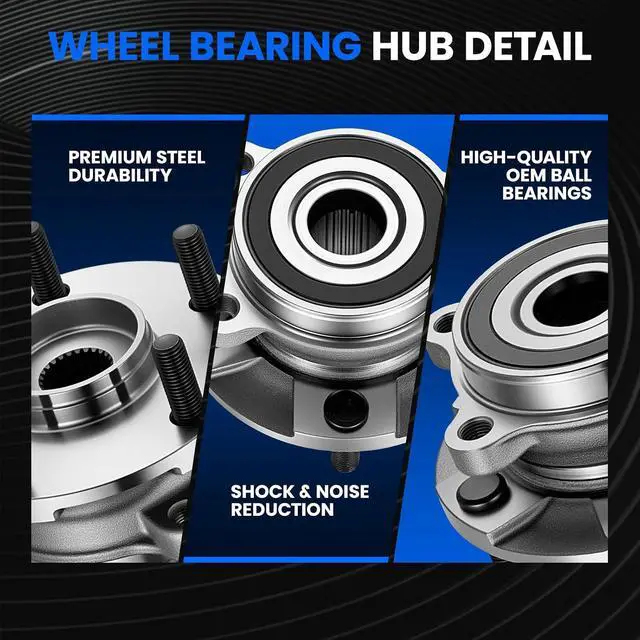 Alt view image 2 of 7 - 513257 Front Wheel Bearing and Hub Assembly Compatible with Lexus HS250h 2010-2012 2.4L, Compatible with Toyota RAV4 2006-2008 2.4L, 2009-2012 2.5L L4, 1 PCS