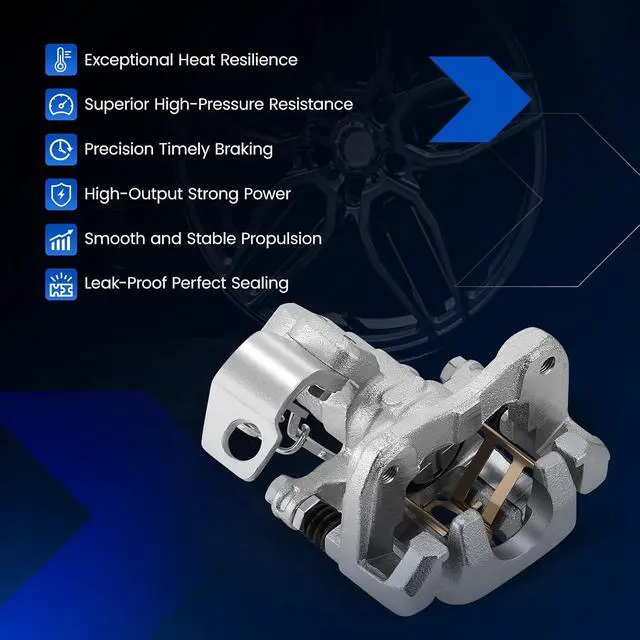 Alt view image 6 of 7 - Rear Brake Caliper Assembly Replaces for 19B3298 19B3299, Compatible with Honda Civic 2006-2015, Acura ILX 2013-2018, CSX 2006-2011
