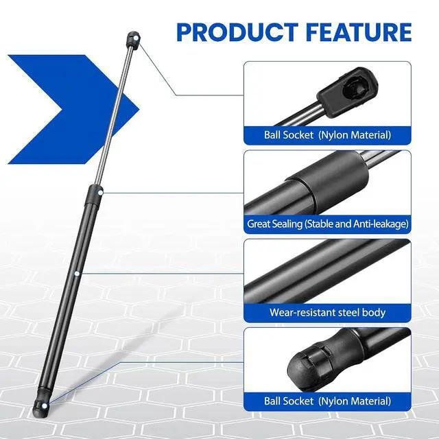 Alt view image 4 of 7 - 24" Gas Strut Shock,90Lbs/400N Lift Support,24 inch Gas Spring Shocks Prop Lift for Tonneau Cover Truck Pickup Bed RV Door Replacement Sturt SE244P90EZ10, 2-Piece Set (SE24OTHER90)