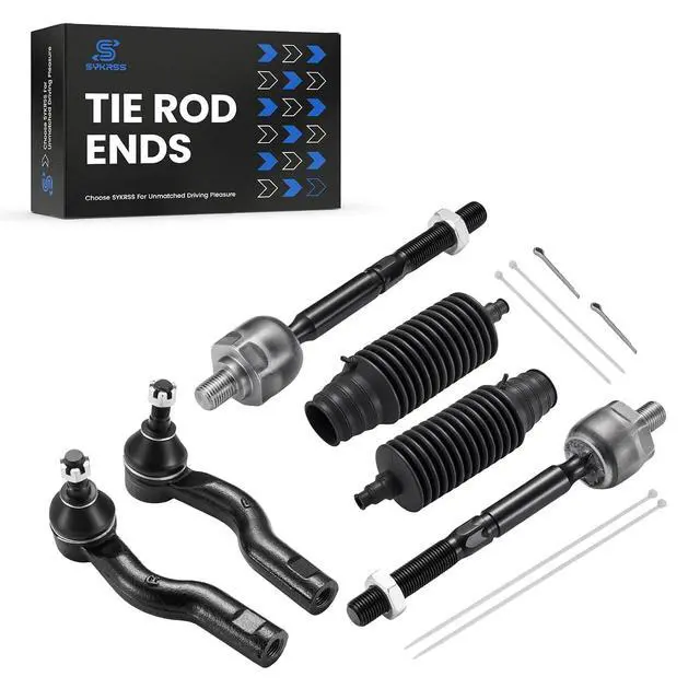 Alt view image 5 of 7 - 6-PC Tie Rod Ends Kits Compatible with Ford Fusion 2010-2012,2xInner tie rod EV800774,1xOuter tie rod ES800798,1xOuter tie rod ES800797,2xdust cover