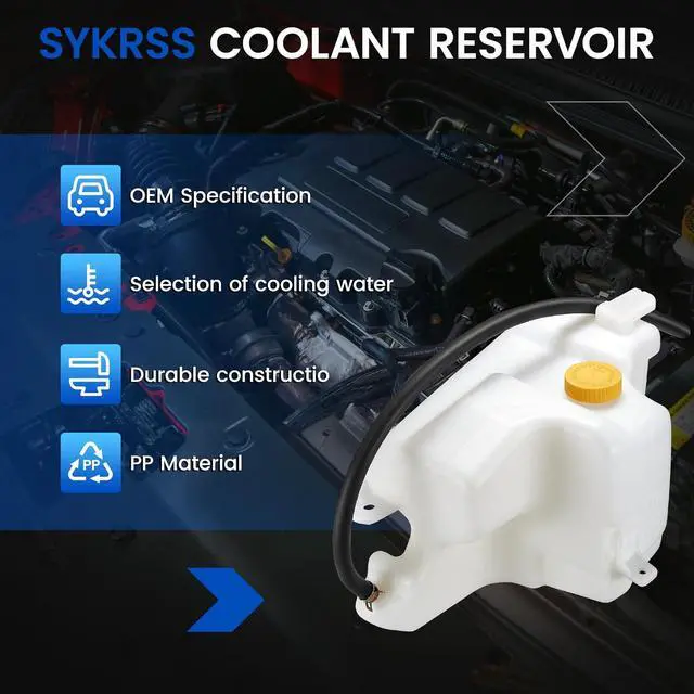 Alt view image 5 of 7 - 603-614 Engine Coolant Reservoir Tank for Nissan Altima/Maxima | Fits Nissan Altima 2002-2006 2.5L/3.5L & Maxima 2003-2008 3.5L; OE 21710-8J000/NI3014105; PP material; Direct replacement