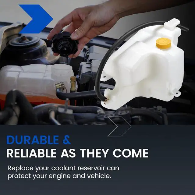 Alt view image 7 of 7 - 603-614 Engine Coolant Reservoir Tank for Nissan Altima/Maxima | Fits Nissan Altima 2002-2006 2.5L/3.5L & Maxima 2003-2008 3.5L; OE 21710-8J000/NI3014105; PP material; Direct replacement