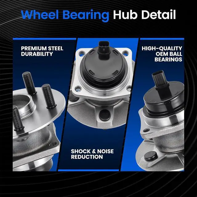 Alt view image 2 of 7 - 512217 Rear Wheel Bearing Hub Assembly Fits for FWD Models, 2PCS | Compatible with Pontiac Vibe 2003-2008 1.8L, Compatible with Toyota Corolla Matrix 03-08 1.8L, for Prius 04-09 1.5L