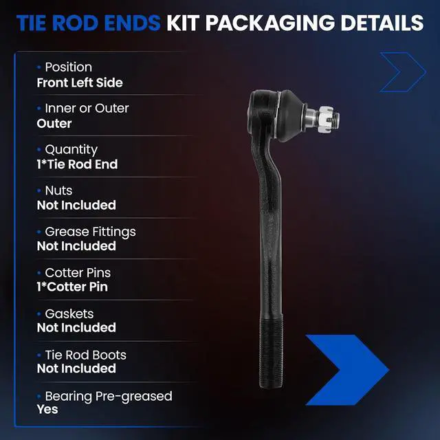 Alt view image 3 of 7 - 1PCS ES3548 Front Outer Tie Rod End Compatible with Toyota 4Runner 1996-2002,4504739215