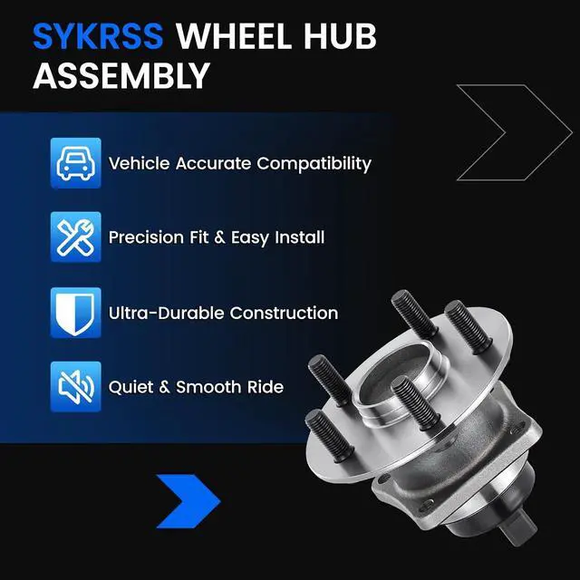 Alt view image 7 of 7 - 512217 Rear Wheel Bearing Hub Assembly Fits for FWD Models, 2PCS | Compatible with Pontiac Vibe 2003-2008 1.8L, Compatible with Toyota Corolla Matrix 03-08 1.8L, for Prius 04-09 1.5L