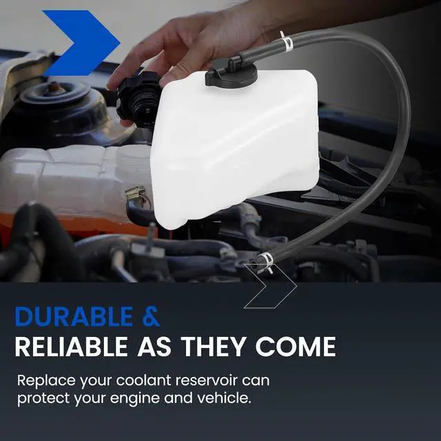 Alt view image 7 of 7 - 603-326 Engine Coolant Overflow Tank for Toyota Highlander 04-07 | Fits Toyota Highlander 2004-2007 2.4L/3.3L; OE 1647020100; 1.7L, non-pressurized; Durable plastic; Direct replacement