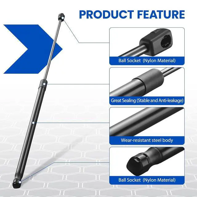Alt view image 4 of 7 - C1612492 26" Gas Strut Shock,74Lbs/329N Lift Support,26 inch Gas Spring Shocks Prop Lift for Tonneau Undercover Snugtop Snuglid Leer Truck Bed Cover Replacement, 2-Piece Set (C1618041)