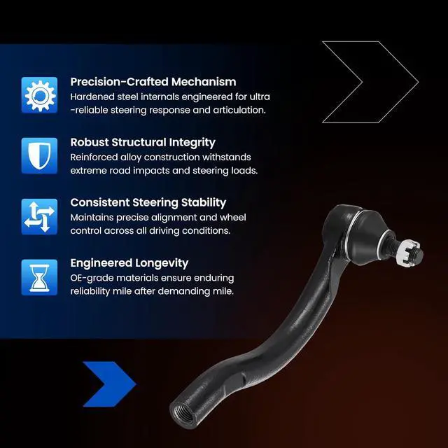 Alt view image 6 of 7 - 1PCS ES800374 Front Outer Tie Rod End Compatible with Honda Civic 2006-2011, ES800239 ES800240 53540SNAA01 53560SNAA01 53560SNAA02 53560SNEA01 53560SNEA02