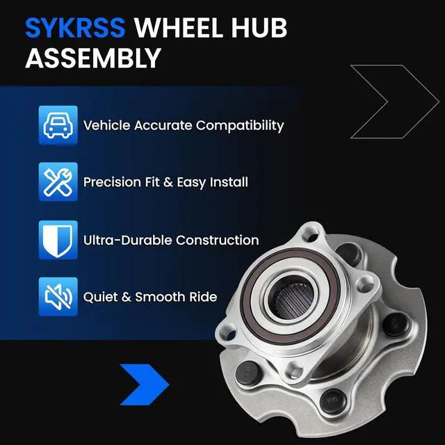 Alt view image 7 of 7 - 512374 Rear Wheel Bearing and Hub Assembly Compatible with Lexus 2015-2017 NX200t, 2018-2021 NX300, 2015-2021 NX300h, Compatible with Toyota 2006-2018 RAV4, 5-Lug with ABS 2PCS