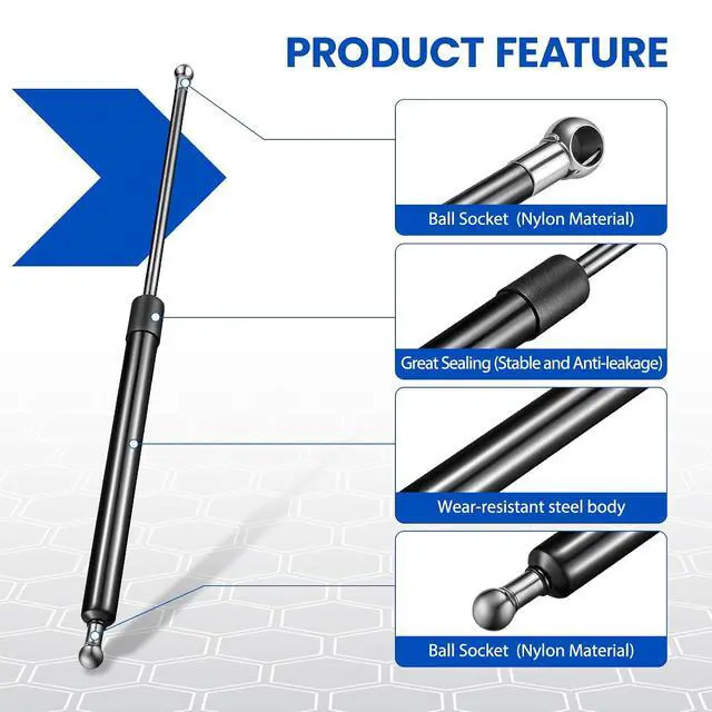Alt view image 4 of 7 - ST200M1-250 20" Gas Strut,250Lbs/1112N Lift Support,Gas Spring for RV Bed Heavy Lid Truck Cover Camper Trailer Door Mattress Storage Boat Hatch Replacement, 2-Piece Set