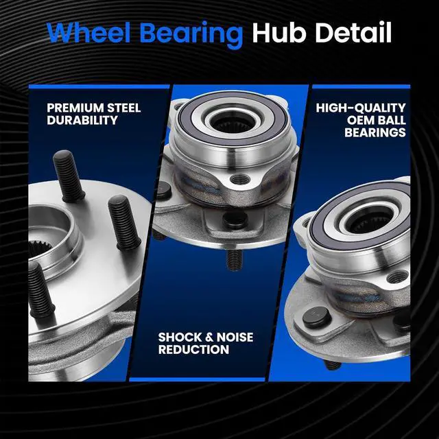 Alt view image 2 of 7 - 513431 Front Wheel Bearing and Hub Assembly Compatible with Lexus UX200 UX250h 2019-2022 2.0L L4, Compatible with Toyota C-HR 2018-2022 2.0L L4, 2 PCS