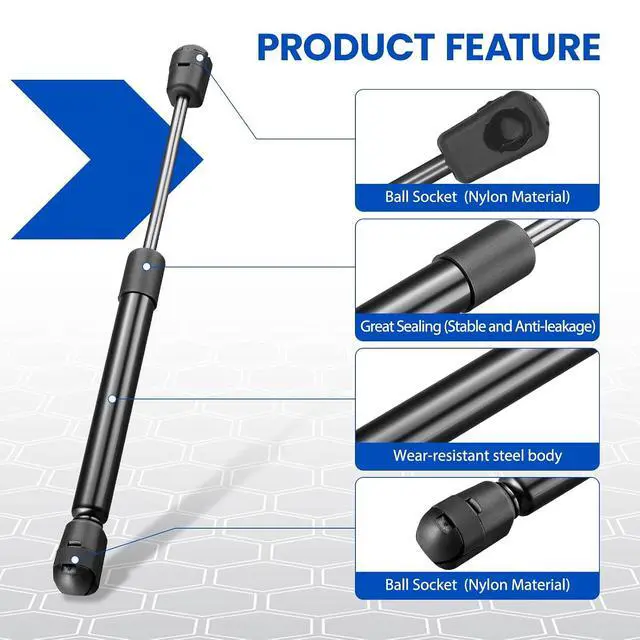 Alt view image 4 of 7 - 232076 201237 10" Gas Strut,25Lbs/111N Lift Support,10 inch Gas Spring for Truck Pickup Tool Box Lid RV Overhead Cabinet Door Toy Toolbox Cover Boat Replacement Parts, 2-Piece Set