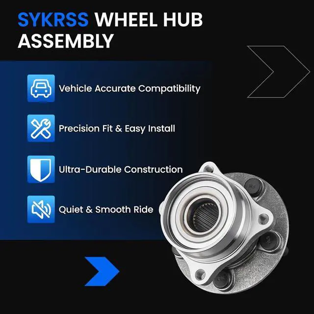 Alt view image 6 of 7 - 513265 Front Wheel Bearing Hub Assembly 5-Lug 2PCS for Toyota Prius | Compatible with Toyota Prius 2004-2009