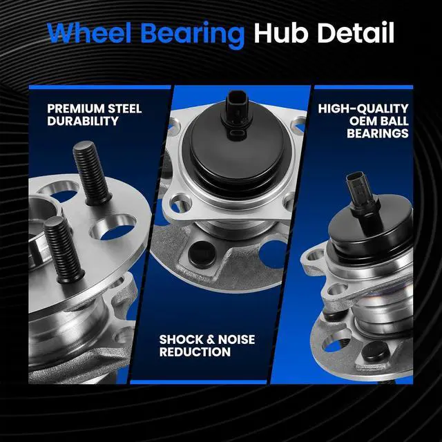Alt view image 2 of 7 - 512370 Rear Wheel Bearing and Hub Assembly Compatible with Scion iQ 2013, Compatible with Toyota Prius C 2012-2019 1.5, for Yaris 2006-2014 1.5L L4, 2 PCS