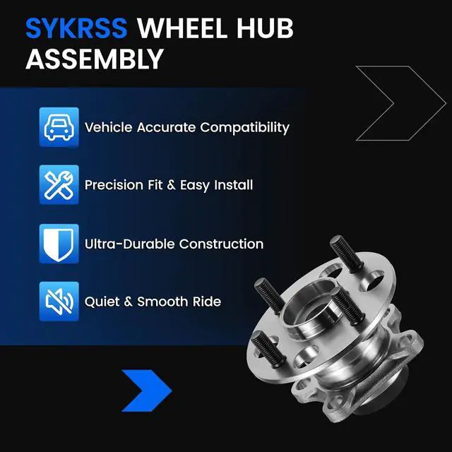 Alt view image 7 of 7 - 512370 Rear Wheel Bearing and Hub Assembly Compatible with Scion iQ 2013, Compatible with Toyota Prius C 2012-2019 1.5, for Yaris 2006-2014 1.5L L4, 2 PCS