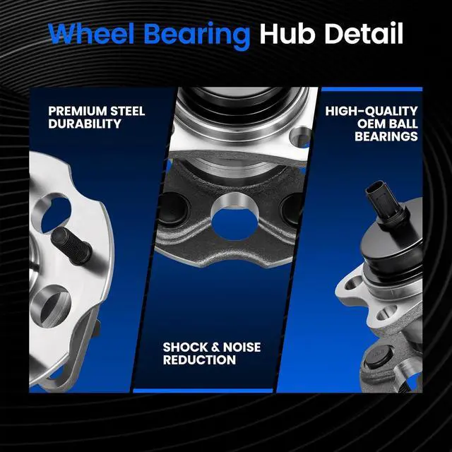 Alt view image 2 of 7 - 512509 Rear Wheel Bearing and Hub Assembly Compatible with Toyota Mirai 2016-2020, Compatible with Toyota Prius V 2012-2018 1.8L L4, 2 PCS