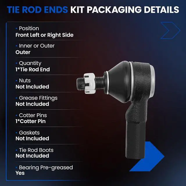 Alt view image 3 of 7 - 1PCS ES80995 Front Outer Tie Rod End Compatible with Honda Element 2003-2011,Compatible with Acura RSX 2002-2006,53541S7A003 53542SCVA01