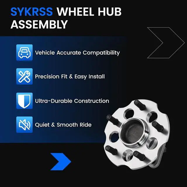 Alt view image 7 of 7 - 512509 Rear Wheel Bearing and Hub Assembly Compatible with Toyota Mirai 2016-2020, Compatible with Toyota Prius V 2012-2018 1.8L L4, 2 PCS