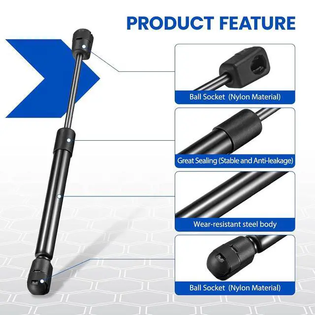 Alt view image 4 of 7 - C16-03213 10" Gas Strut Shock,13Lbs/58N Lift Support,10 inch Gas Spring Shocks Prop Lift for Cabinet Door Truck Tool Toy Box Lid Replacement, 2-Piece Set (C1603213)
