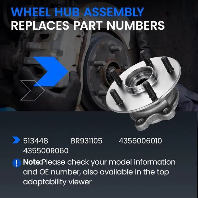 Alt view image 5 of 7 - 513448 Front Wheel Bearing and Hub Assembly Compatible with Lexus ES250 2021-2024 2.5L, Compatible with Toyota Camry RAV4 2019-2023 2.5L, for Venza 2021-2023 2.5L, 2 PCS