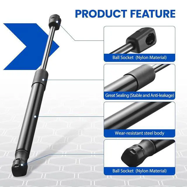 Alt view image 4 of 7 - CS130045 13" Gas Strut,45Lbs/200N Lift Support,Gas Spring for are Leer Snugtop Truck Camper Shell Topper Rear Window Boat Truck Canopy Cap Cover RV Bed Storage Tool Box Lid Cabinet, Set of 2