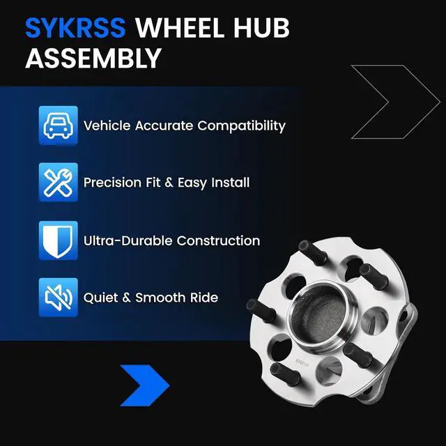 Alt view image 7 of 7 - 512509 Rear Wheel Bearing and Hub Assembly Compatible with Toyota Mirai 2016-2020, Compatible with Toyota Prius V 2012-2018 1.8L L4, 1 PCS