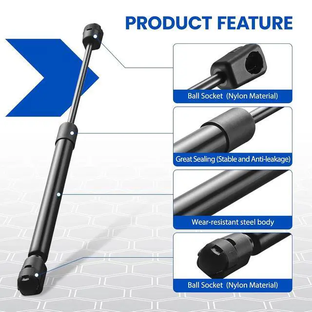 Alt view image 4 of 7 - C1620125A C16-20125A 13" Gas Strut,20Lbs/89N Lift Support,Gas Spring for Snugtop LEER are ATC Camper Shell Topper Rear Window, Hydraulic Lift Support Truck Toolbox Cap Canopy, Set of 2