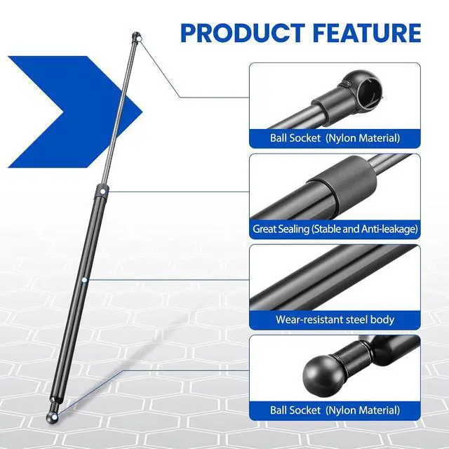 Alt view image 4 of 7 - P8155 36" Gas Strut,100Lbs/445N Lift Support,36 inch Gas Spring for Tonneau Cover Heavy Duty RV Bed TV Cabinet Floor Hatch Storage Toy Box Toolbox Lid Truck Topper Camper Window, 2-Piece Set
