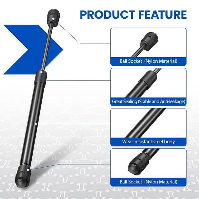 Alt view image 4 of 7 - C16-15053 12" Gas Strut 12 inch 20Lbs/89N Struts Shock Lift Support Gas Spring for are Leer Camper Topper Side Window Toolbox Cabinet Lid Camper Shell Truck Topper Bed Truck Canopy, 2 Pcs