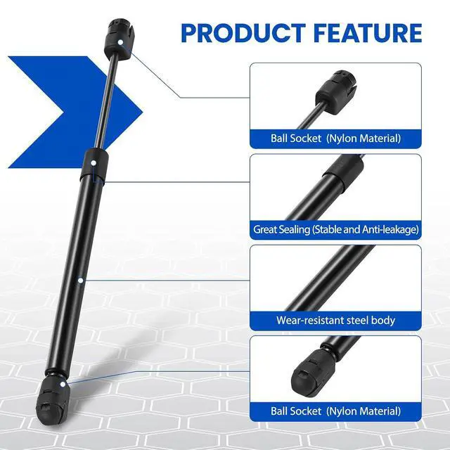 Alt view image 4 of 7 - C16-10788 12" Gas Strut 12 inch 35Lbs/156N Struts Shock Lift Support Gas Spring for are Leer Camper Shell Topper Rear Window Truck Bed Cover Cabinet Lid Door Trap Door Shed Window, 2 Pcs