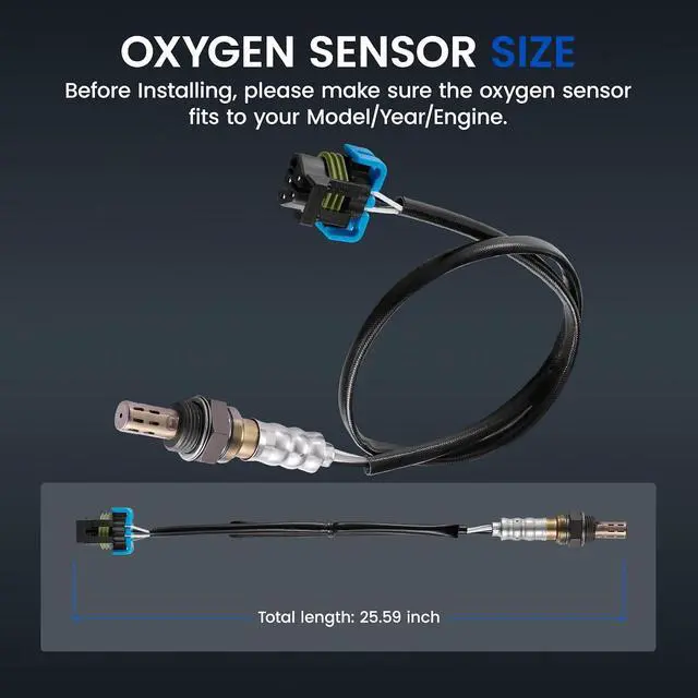 Alt view image 3 of 7 - Upstream O2 Sensor for Chevy Colorado Corvette Express, for GMC Canyon Envoy Savana, 234-4669 250-24491 12572705 12612571 Oxygen Sensor Replacement, 1PCS