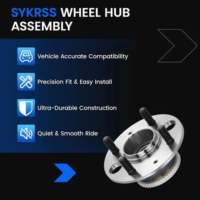 Alt view image 7 of 7 - 512034 Rear Wheel Bearing and Hub Assembly Compatible with Honda Civic 1992-1995 1.6L, Compatible with Acura Integra 1994-1997 1.8L, Gas, 2 PCS