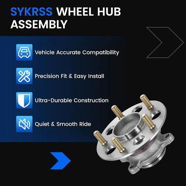 Alt view image 7 of 7 - 512322 Rear Wheel Bearing and Hub Assembly Compatible with Honda Civic 2006-2011 1.3L 1.8L L4, 2 PCS