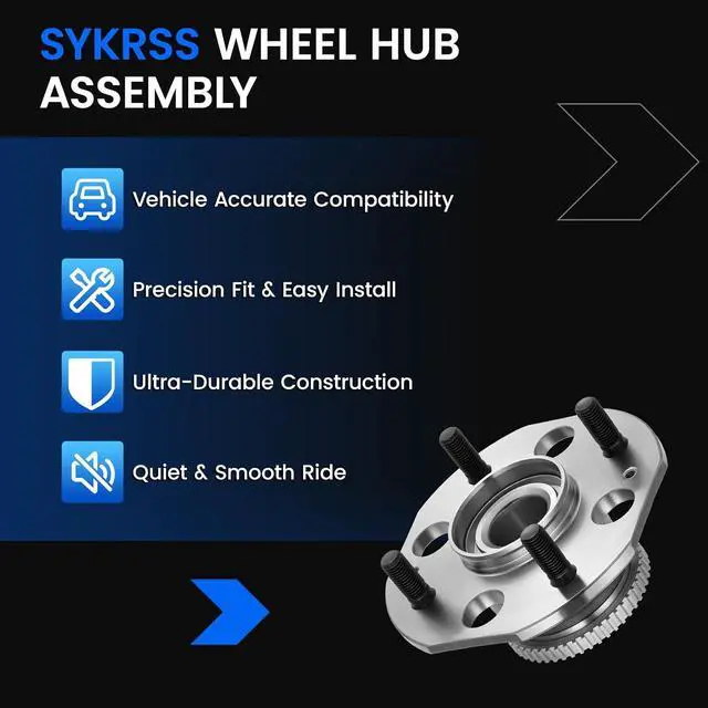 Alt view image 7 of 7 - 512177 Rear Wheel Bearing and Hub Assembly Compatible with Honda Accord 1998-2002 2.3L L4, Gas, 2 PCS