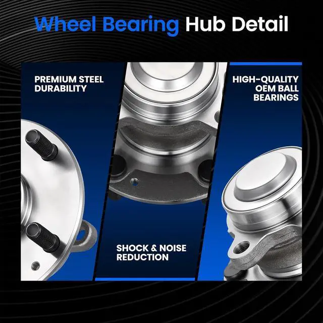Alt view image 2 of 7 - 512570 Rear Wheel Bearing and Hub Assembly Compatible with Honda Civic 2016-2021 1.5L 2.0L, for Insight 2019-2022 1.5L, 2 PCS