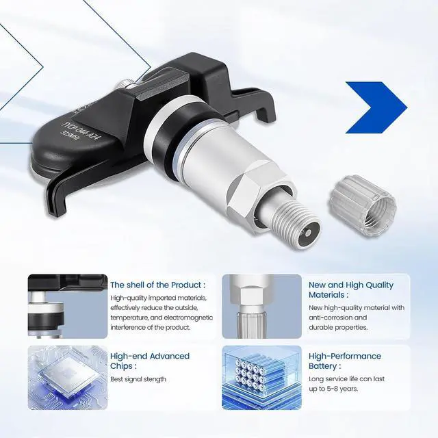 Alt view image 3 of 7 - 315MHz TPMS 42607-48010 Pre-Programmed Tire Pressure Sensor 4PCS | For Toyota Camry/Tacoma 2016-2024,Corolla 2020-2024,For Subaru BRZ 2022-2024,For Lexus ES300h 2019-2024,RX350 2016-2024