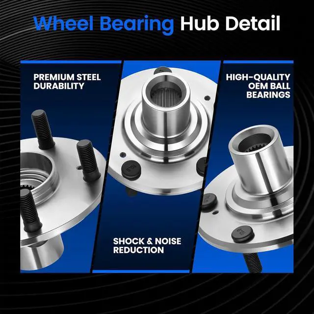 Alt view image 2 of 7 - 44600-TR0-A00 Front Wheel Bearing and Hub Assembly Compatible with Honda Civic 2012-2015 1.5L 1.8L L4, 2 PCS