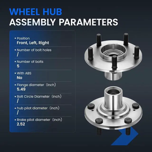 Alt view image 4 of 7 - 44600-TR0-A00 Front Wheel Bearing and Hub Assembly Compatible with Honda Civic 2012-2015 1.5L 1.8L L4, 2 PCS