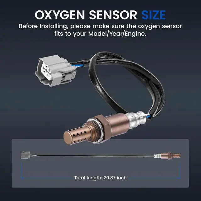 Alt view image 3 of 7 - Downstream O2 Sensor for Honda Element 2003-2011, CR-V 2005-2006 2.4L L4, for Civic 1999-2000 1.6L, 234-4733 36531P2PA01 36532PZDA01 Oxygen Sensor Replacement, 1PCS