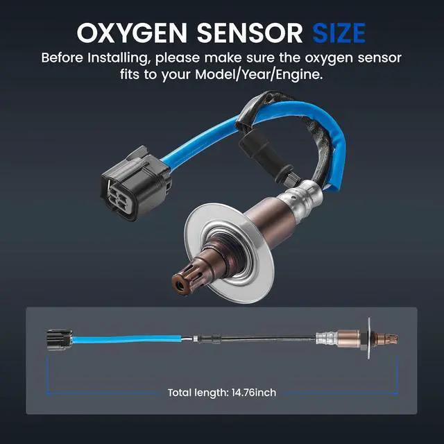 Alt view image 3 of 7 - Upstream O2 Sensor for Honda CR-V 2007 2008 2009 2.4L L4, 36531RZA003 234-9062 36531RZA013 Oxygen Sensor Replacement, 1PCS