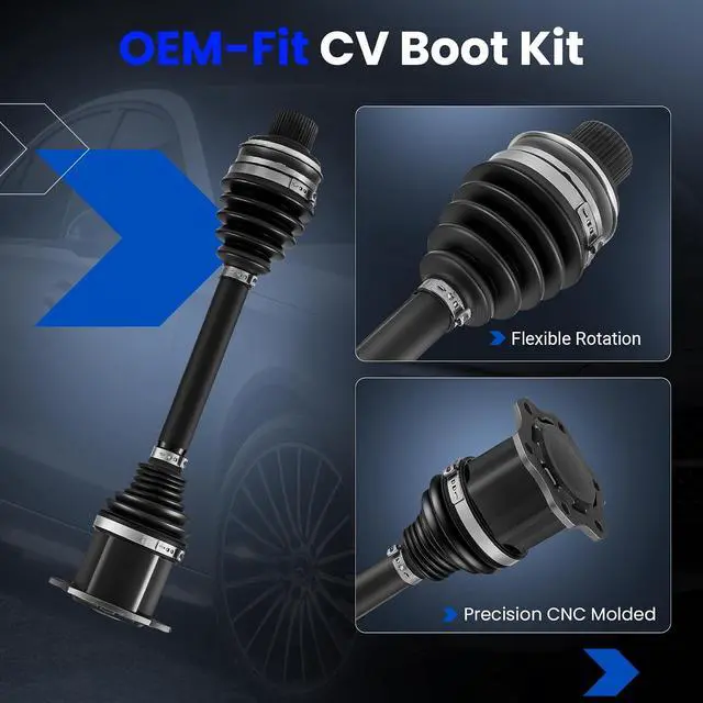 Alt view image 4 of 7 - Front CV Axle Shaft Assembly for Audi Q5 2009-2018, 4G0407271F | For A6 A7 A8 Quattro, For SQ5 S6 S7 S8 RS7, Front Driver Side, M16×1.5, 19.5", 40Cr Steel, Replace# 8R0407271C, 4G0407451BX
