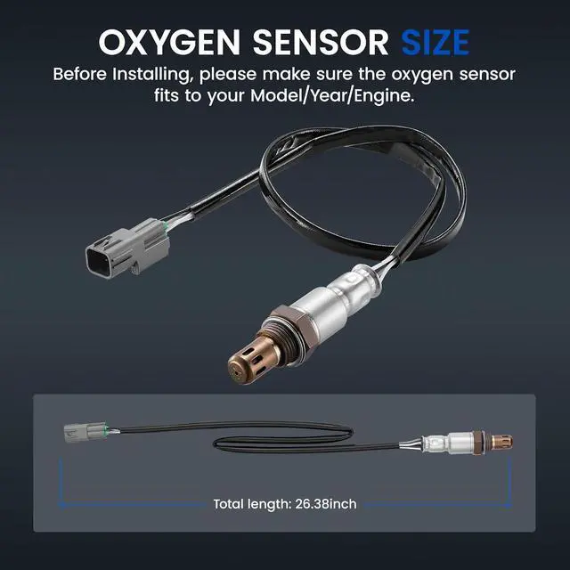 Alt view image 3 of 7 - Oxygen O2 Sensor 250-241276 Downstream Compatible with Hyundai Santa Fe Sport Tucson Sonata Palisade, Compatible with Kia Optima Sorento Sportage Stinger Telluride, 1PCS