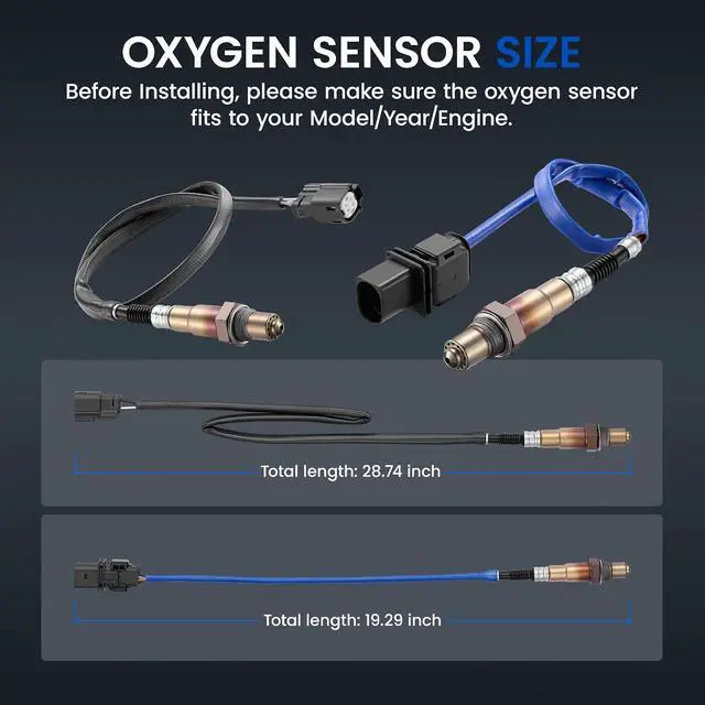 Alt view image 3 of 7 - Oxygen O2 Sensor 234-5068 Upstream & 234-4575 Downstream Compatible with Ford Focus 2014-2018 2.0L L4, fit for BB5Z9G444A,CV6Z9G444B, 2PCS