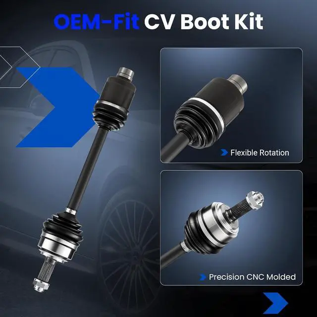 Alt view image 4 of 7 - Front CV Axle Shaft Assembly Set for Honda CR-V 02-06, 44306S9AN00 | Driver & Passenger Side, 2.4L L4, M24×1.5, 26.1"/24.3", 40Cr Steel, High Torque, Replace# 44305S9AN00, 664206, 664207, 2PCS