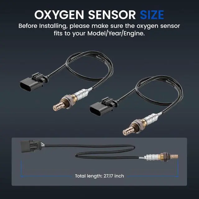 Alt view image 3 of 7 - Oxygen O2 Sensor 234-4457 Upstream & Downstream Compatible with Mini Cooper 2002-2008 1.6L L4 Oxygen Sensor for 11780872674, 250-24775, 350-34640, 556259, 2PCS
